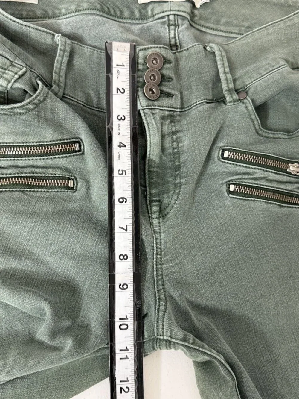 Torrid Jegging Jeans Womens 18R Green Zip Pocket Stretch Skinny High Rise - Picture 13 of 14